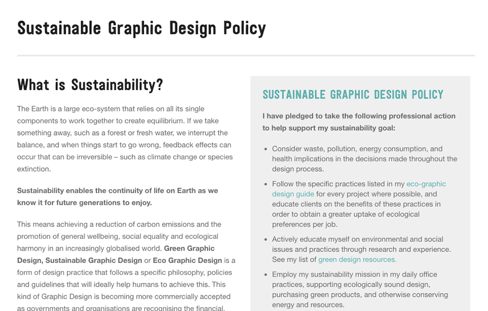 sustainable graphic design