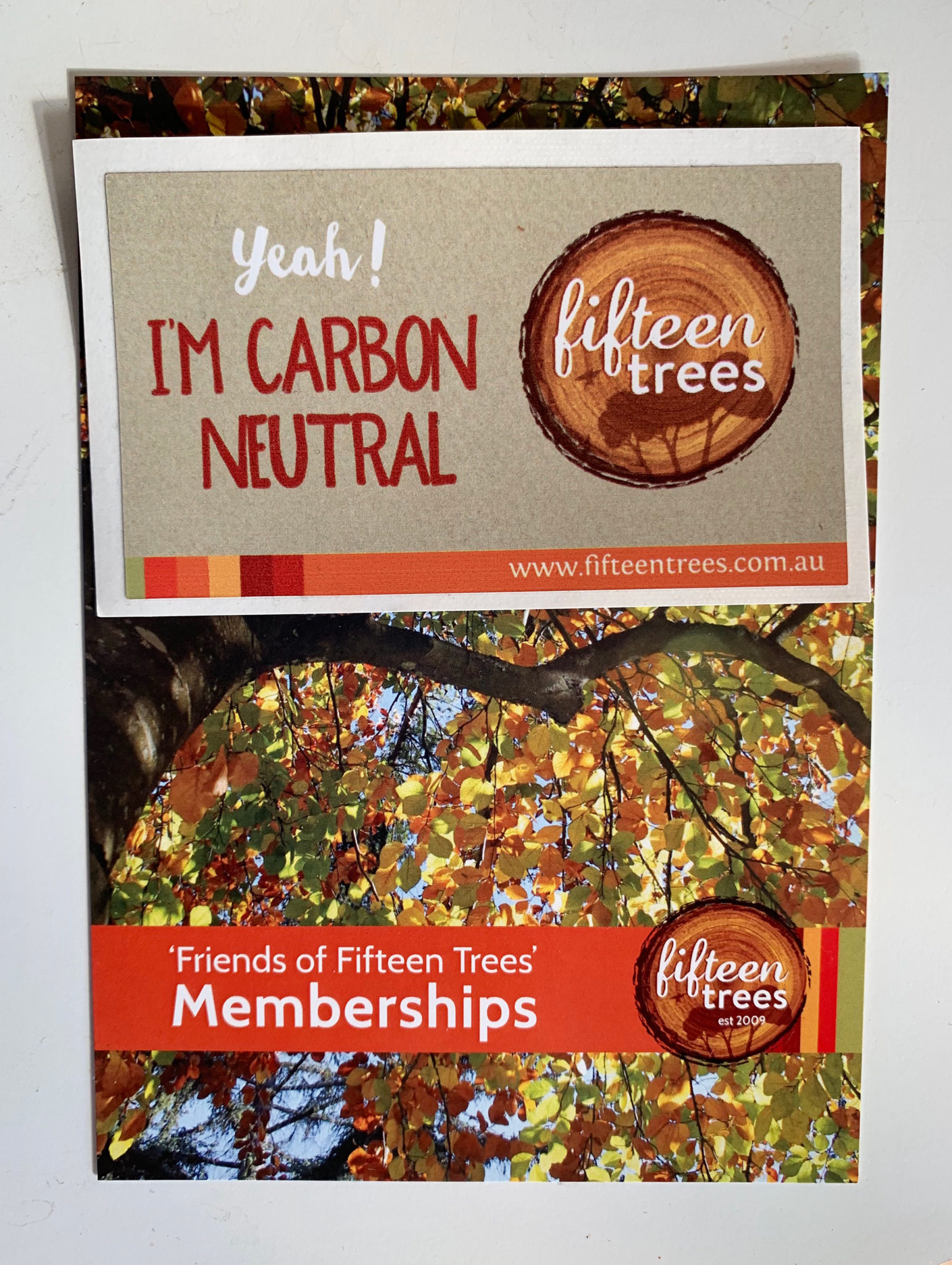 Image of Fifteen Trees annual membership card