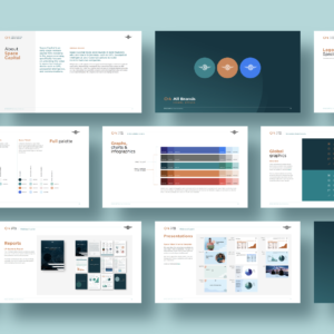 Space Capital Brand Guidelines mockup featuring various pages from the document