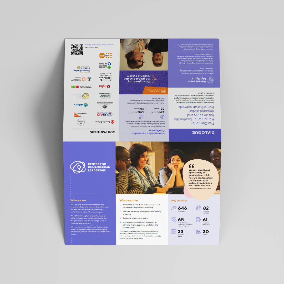 CHL Capacity Statement brochure mockup in full colour featuring front and back covers.