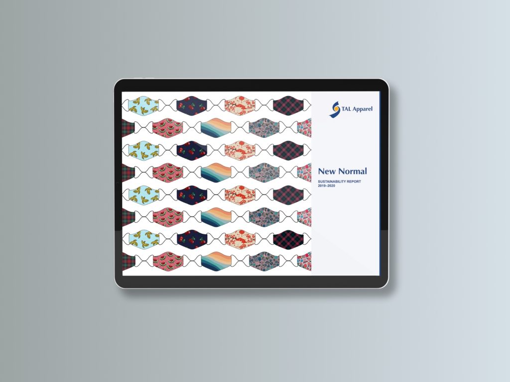 TAL Apparel Sustainability report 2020 cover in full colour.