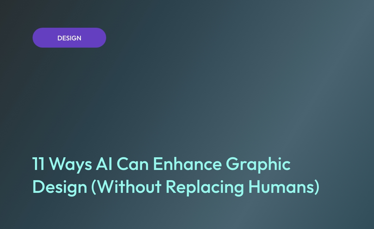 Navy gradient blog featured image displaying “11 Ways AI Can Enhance Graphic Design (Without Replacing Humans)” with EDCo. branding