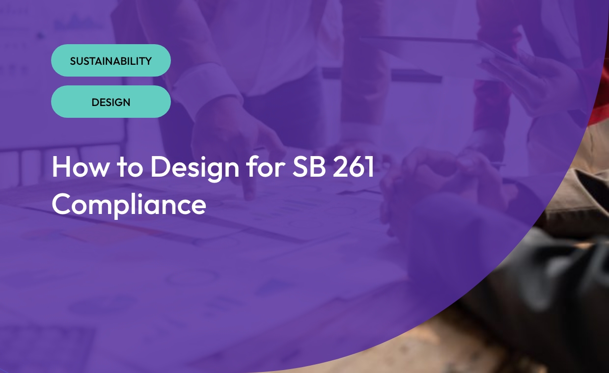 Purple gradient blog featured image displaying “How to Design for SB 261 Compliance” with EDCo. branding