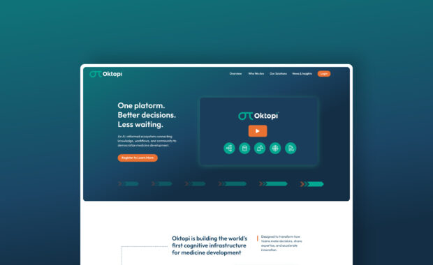 Oktopi home page design
